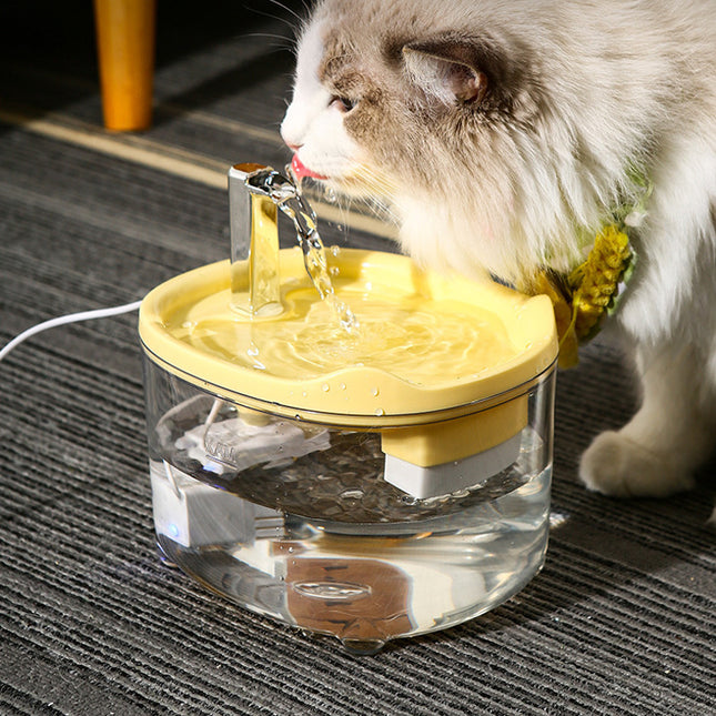 Pet Silent Water Dispenser Cat Double Filtered Living Water Automatic Feeder Dispenser 