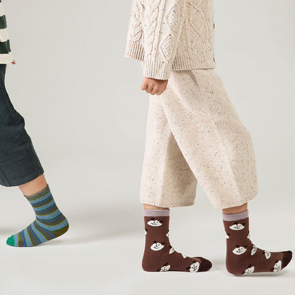 Wholesale 3 Pairs Kids Winter Thickened Cute Polka Dot Terry Socks