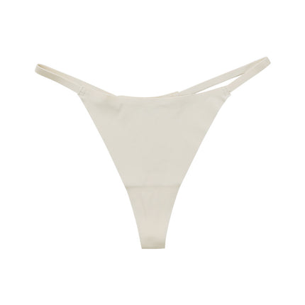 Wholesale Ladies Sports Traceless Thong Panties Women's Thin Strap Ice Silk Low Waist Briefs