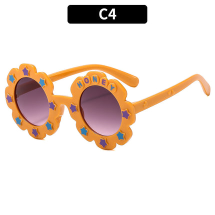 Children's Cute Sunflower Fashion Funny Cartoon Sunglasses for Travel and Vacation