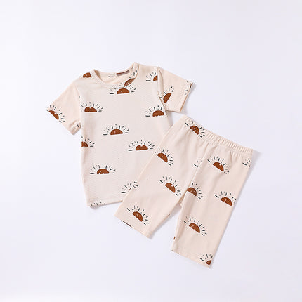 Infant Baby Summer Thin Cotton Short Sleeves T-shirts  Shorts Set