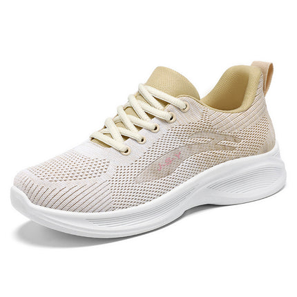 Wholesale Women's Breathable Fly Mesh Shoes Spring Casual Soft Sole Sneakers 