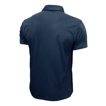 Men's Summer Lapel T-shirt Solid Color Short-sleeved Polo Shirt