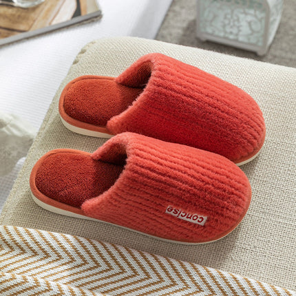 Winter Home Household Faux Fur Thick-soled Non-slip Warm Slippers 