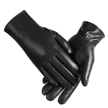 Wholesale Women's Winter Touch Screen Plus Velvet Outdoor Pu Leather Warm Gloves