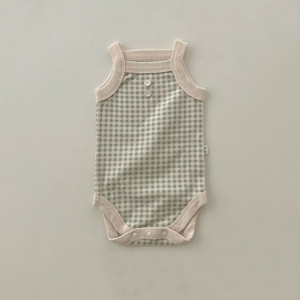 Newborn Baby Siamese Bodysuit Thin Sleeveless Sling Triangle Romper