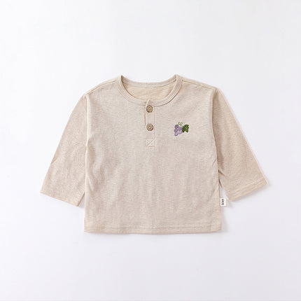 Infant Baby Fall Embroidered Long Sleeve T-Shirts Tops