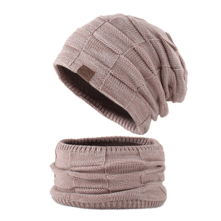 Wholesale Couple Winter Warm Knitted Hat and Scarf Two-piece Set 