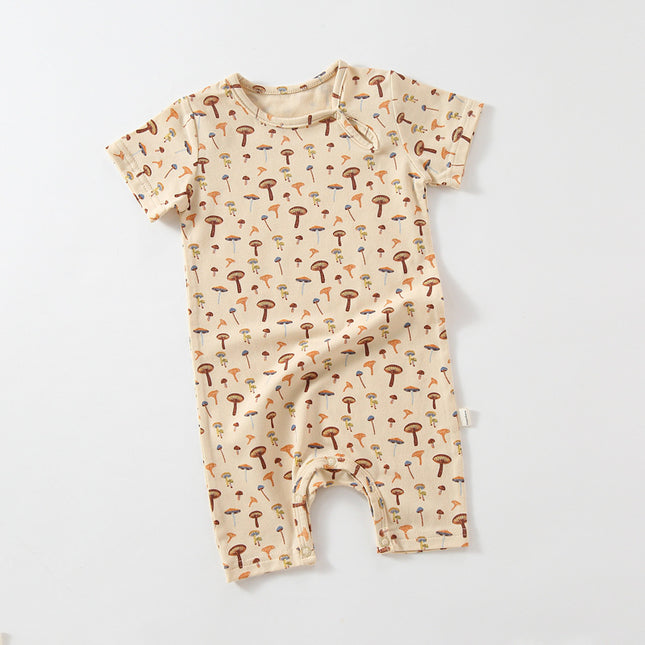 Newborn Baby Boxer Romper Infant Summer Cotton Printed Thin Onesie
