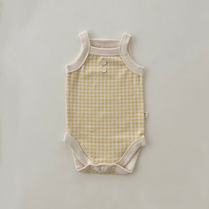 Newborn Baby Siamese Bodysuit Thin Sleeveless Sling Triangle Romper