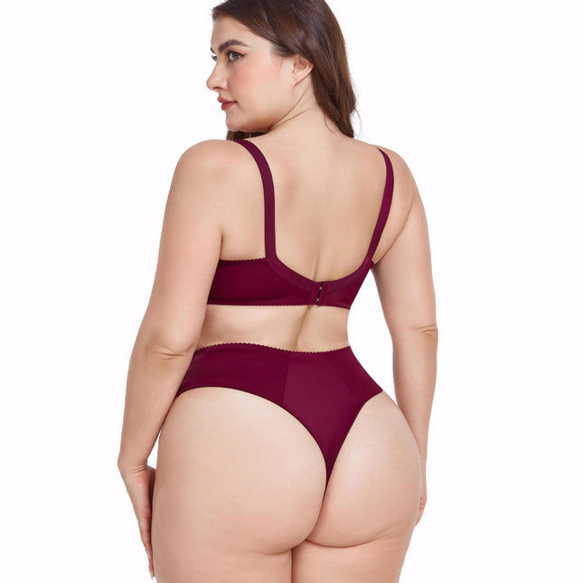 Wholesale Women's Plus Size Lace Sexy Push-up Bra Panty Set