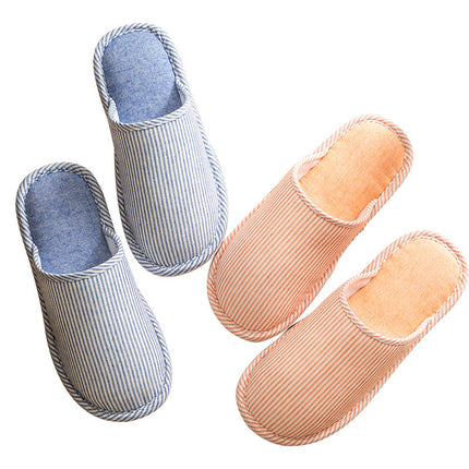 Wholesale Couple Home Non-slip Indoor Cotton Linen Thick-soled Slippers 