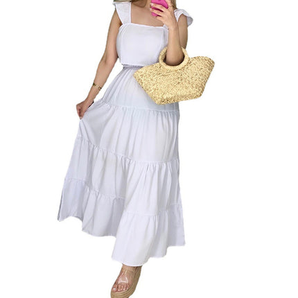 Wholesale Women's Summer Short Vest High Waist Heap Skirt Long Skirt Two-piece Set