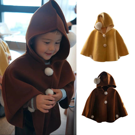 Wholesale Children's Autumn Winter Elf Hat Warm Cape Coat