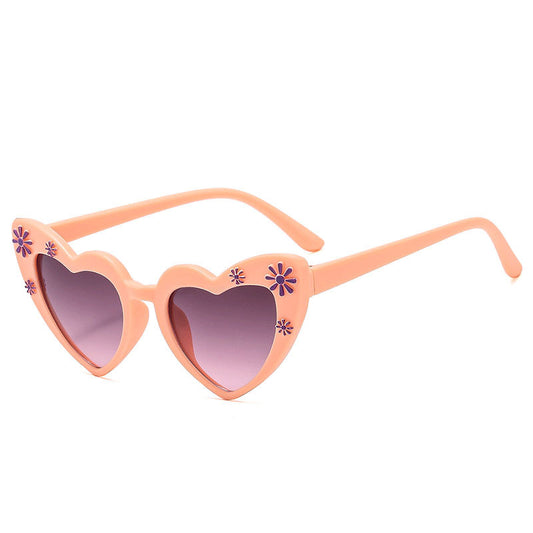 Children's Fashion Love Outdoor Sunscreen Cute Vacation Sunglasses