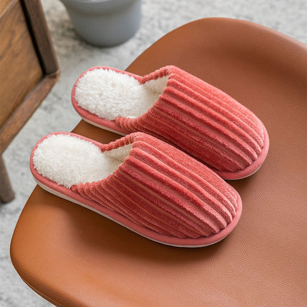 Women's Winter Household Plush Warm Non-slip Thick-soled Slippers 