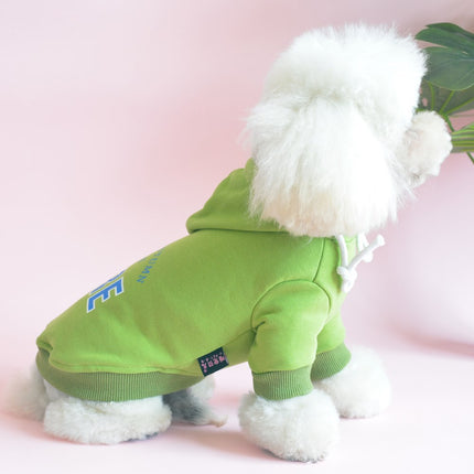 Pet Hoodies Dog Autumn Clothes Teddy Bichon Small Dog Hooded Printed Casual Wear Dog Bipeds