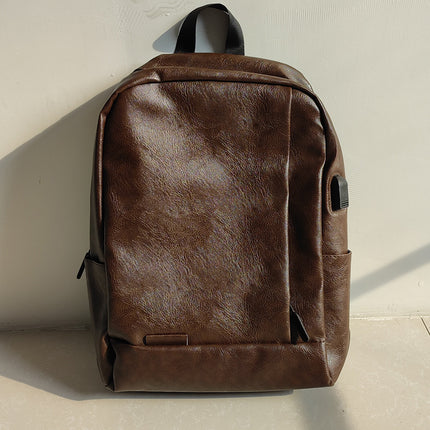 Wholesale Men's Bag Sports Youth Backpack School Bag Pu Leather Laptop Backpack 