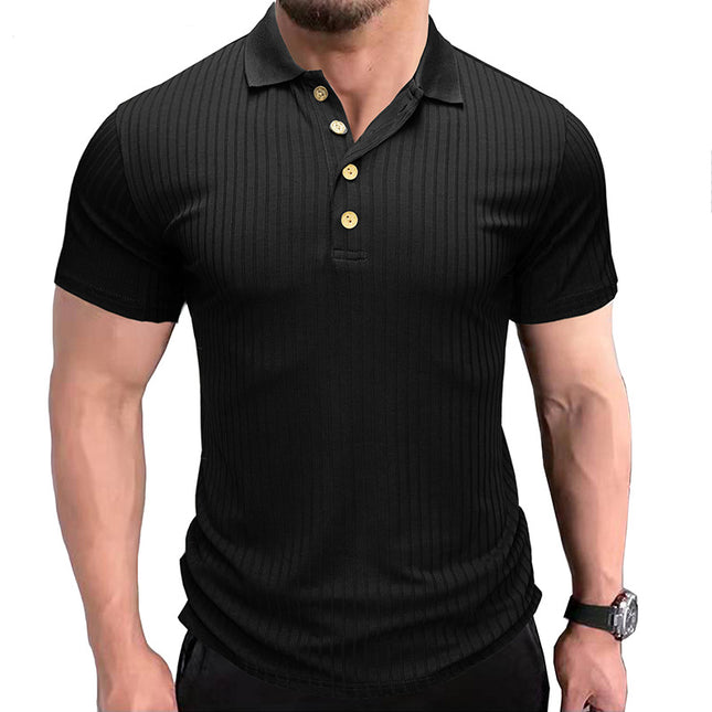 Wholesale Men's Summer Fitness Sports Polo Shirt Lapel T-shirt