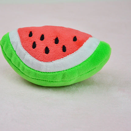 Wholesale Dog Sound Toys Pet Cat Toys Watermelon Plush Toys 