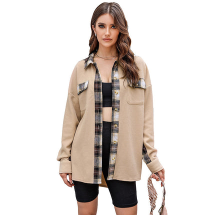 Wholesale Women's Fall Casual Lapel Long Sleeve Jacket Coat