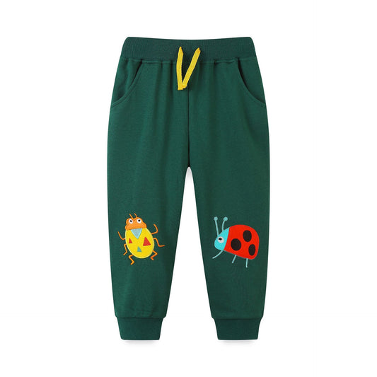 Wholesale Children's Autumn Cartoon Embroidered Sports Joggers