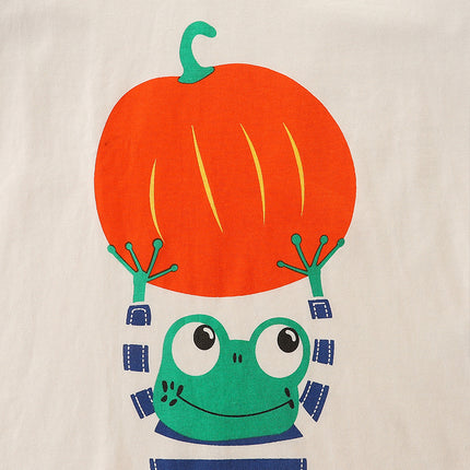 Wholesale Kids Autumn Long Sleeve Pullover Cartoon Print T-Shirt
