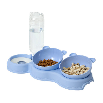 Wholesale Pet Bowl Plastic Dog Bowl Double Bowl Automatic Drinking Water Bowl Cat Bowl 