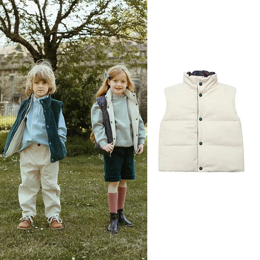 Wholesale Children's Autumn Winter Corduroy Padded Vests Jacket