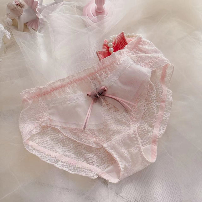 Wholesale Cute Sexy See-thru Lace Ruffle Briefs for Girls