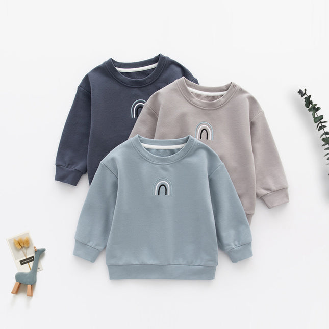 Baby Loose Casual Hoodies Tops Round Neck Spring Pullovers