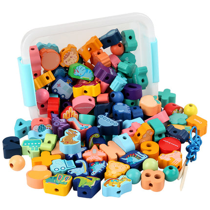 Children's Educational Large-sized Particle Beads and String Beaded Building Block Toys