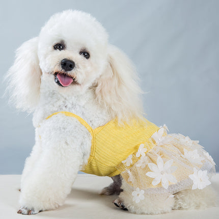 Wholesale Pet Spring Summer Thin Clothes Puppy Suspender Princess Dress