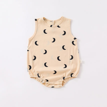 Newborn Baby Summer Thin Romper Infants Cotton Printed Triangle Bodysuit