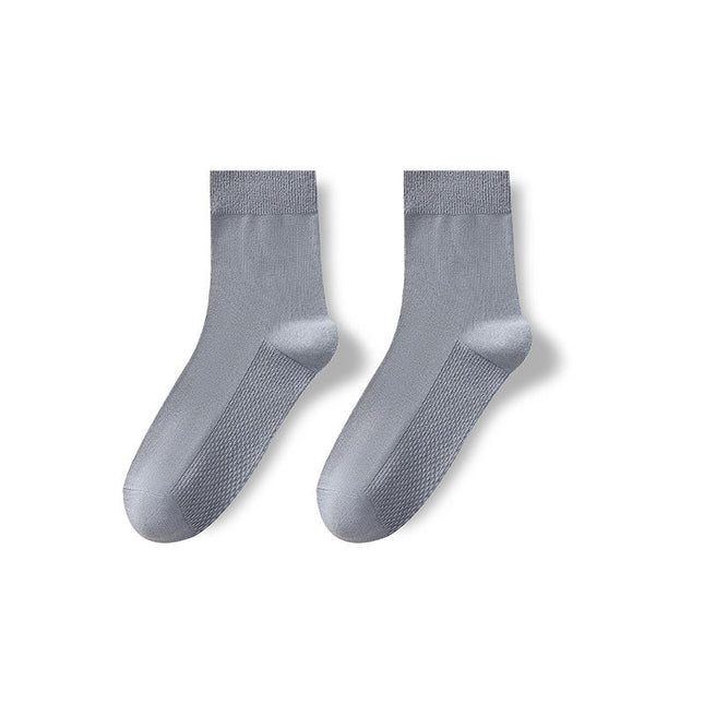Wholesale Men's Autumn Winter Antibacterial Deodorant Casual Cotton Mid-calf Socks