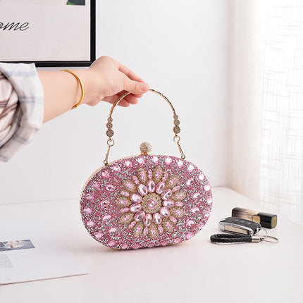 Sunflower Dinner Bag Fashionable Party Rhinestone Hand Held Party Bag 
