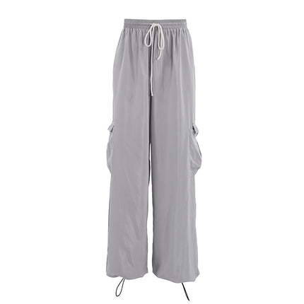 Wholesale Ladies Pocket Cargo Pants Summer Fashion Women's Loose Sweatpants