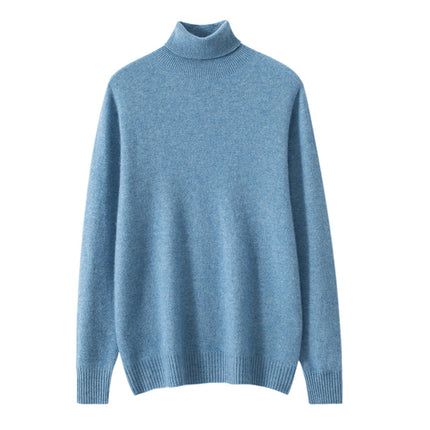 Wholesale Men's Winter Casual Seamless Cashmere Turtleneck Sweater