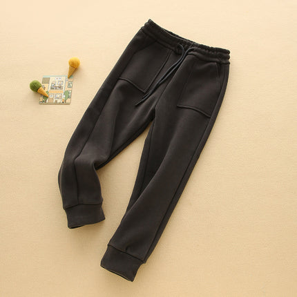 Wholesale Children's Winter Casual Sports Thickened Warm Joggers