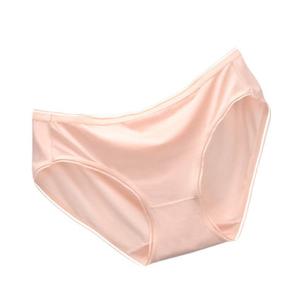 Women's Modal Silk Antibacterial Mid-rise Seamless Plus Size Underwear