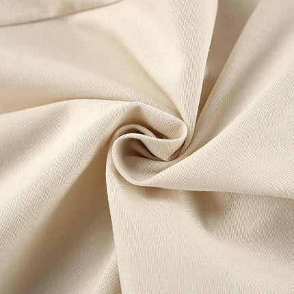 Wholesale Women's Autumn Cotton Linen Simple Suit Vest High Waist Straight Leg Pants Two Piece Set