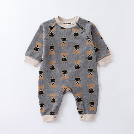 Toddler Baby Fall Jacquard Bodysuit Infant Cute Sweater Romper