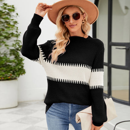 Wholesale Women's Fall Winter Loose Pullover Half Turtleneck Sweater