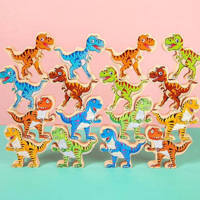 Wholesale Dinosaur Jenga Game Children's Early Education Educational Animal Toy 