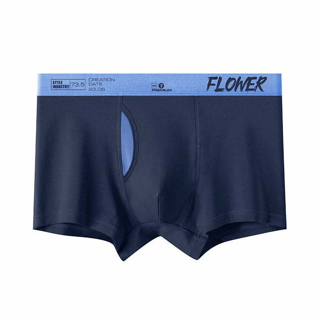 Wholesale Men's Underwear Modal Contrasting Color Opening Breathable Comfortable Absorbing Boxer