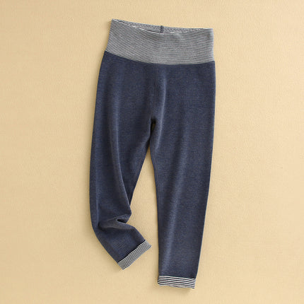 Wholesale Kids Fall Winter Warm Brushed High Waist Thickened Long Johns