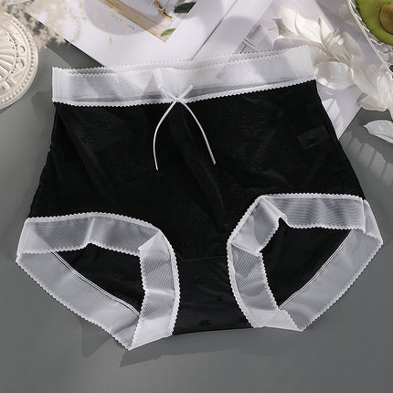 Women's Summer Seamless Thin High Waist Ice Silk Large Size Underwear 