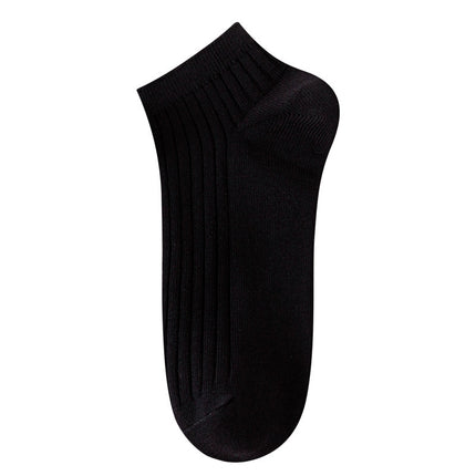 Wholesale Men's Autumn Antibacterial Deodorant Mid-calf Cotton Boat Socks