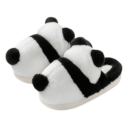 Wholesale Women's/Men's Winter Cartoon Cute Panda Soft-soled Faux Fur Slippers 