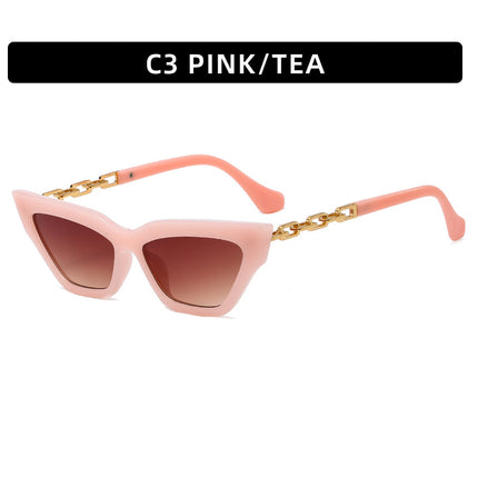 Women's and Men's Outdoor Trend Cat Eye Retro Fashion Metal Sunglasses